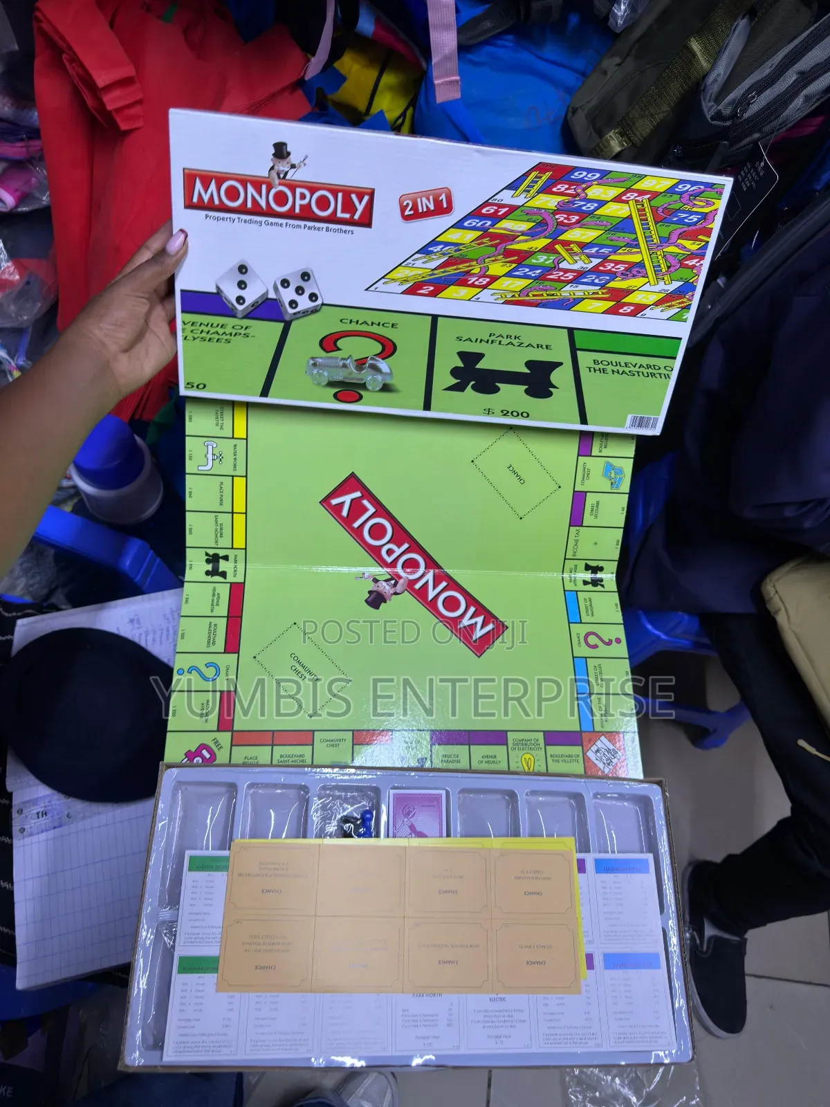 Two in One Monopoly With Snake and Ladder
