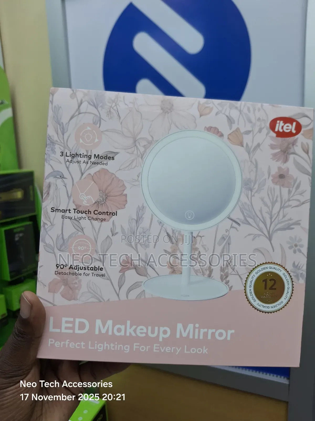 Itel Led Makeup Mirror With 3 Lighting Modes
