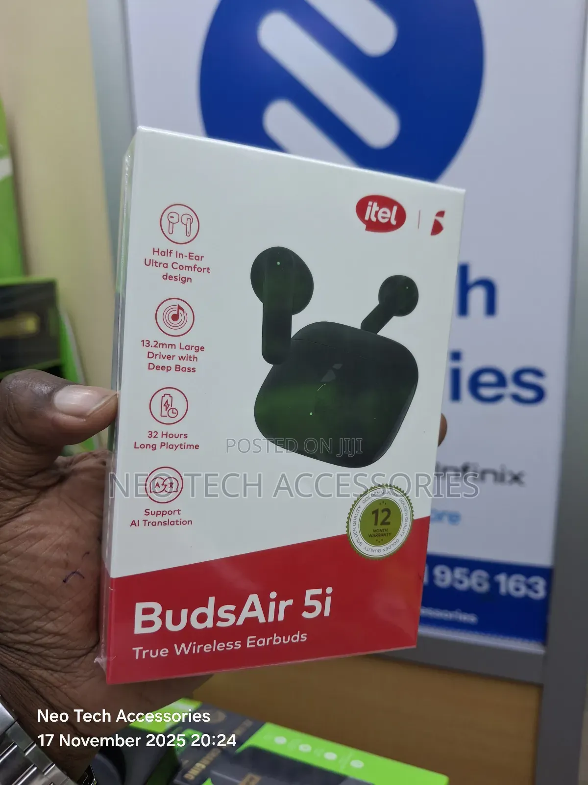 Itel Budsair 5i Half-in-Ear Design True Wireless Earbuds