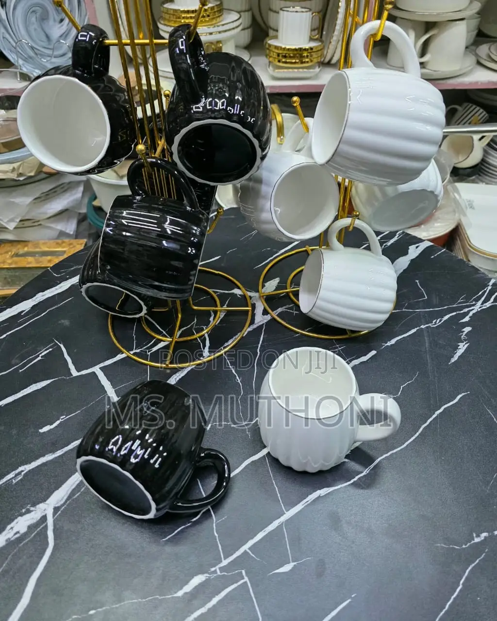 6pcs and Aesthetic Fine Porcelain Tea/Coffee Mugs