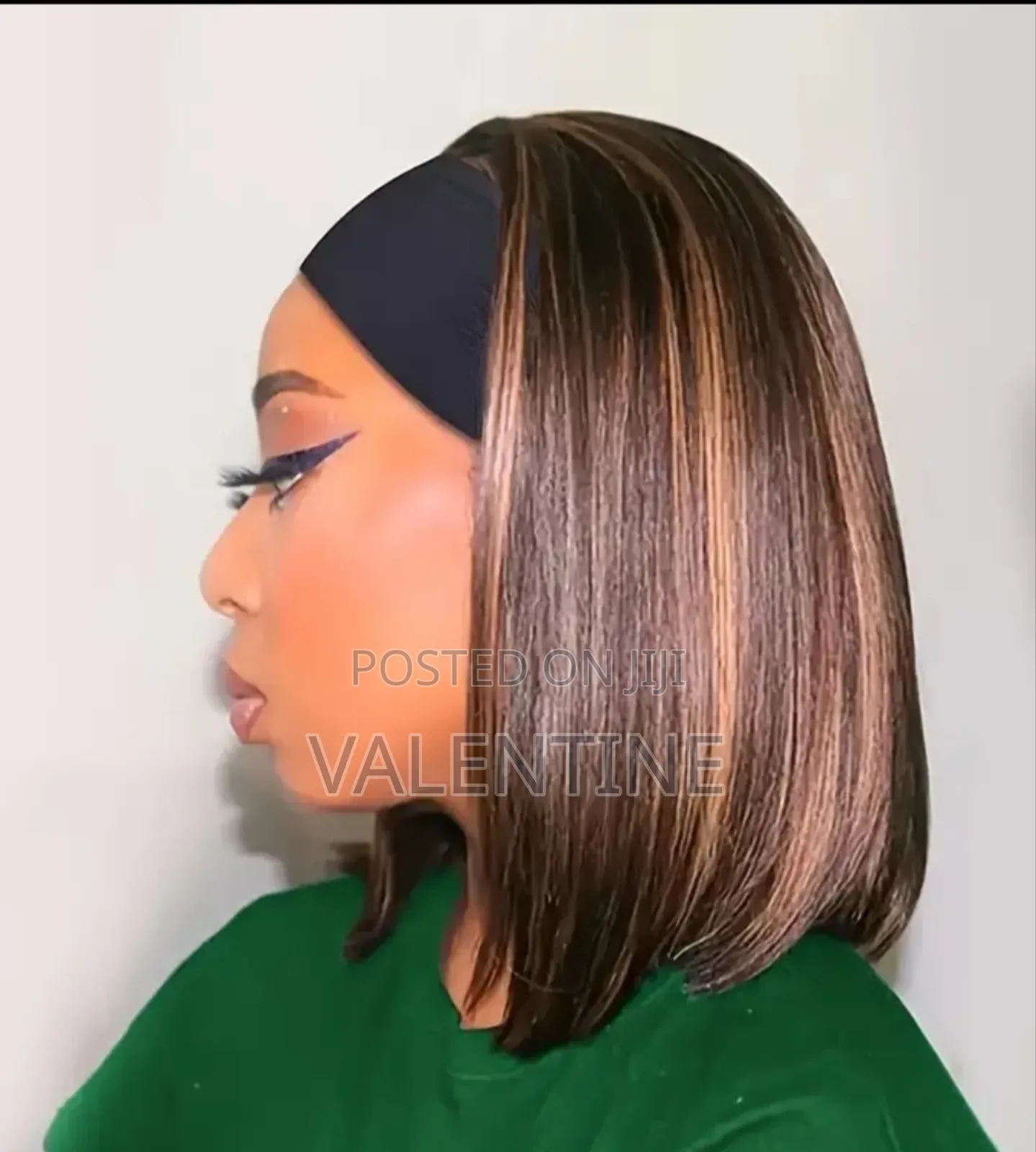Short Bob Wig With Headband For Women