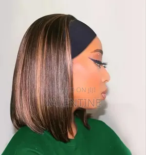 Short Bob Wig With Headband For Women