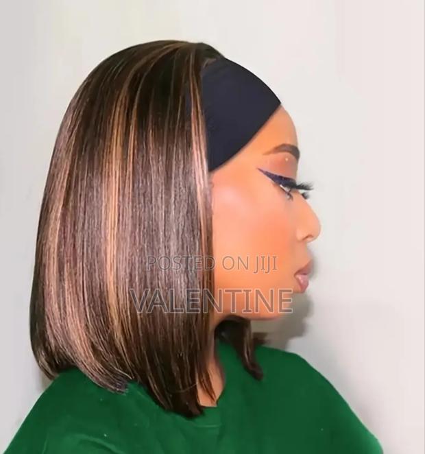 Short Bob Wig With Headband For Women - thumbnail 4