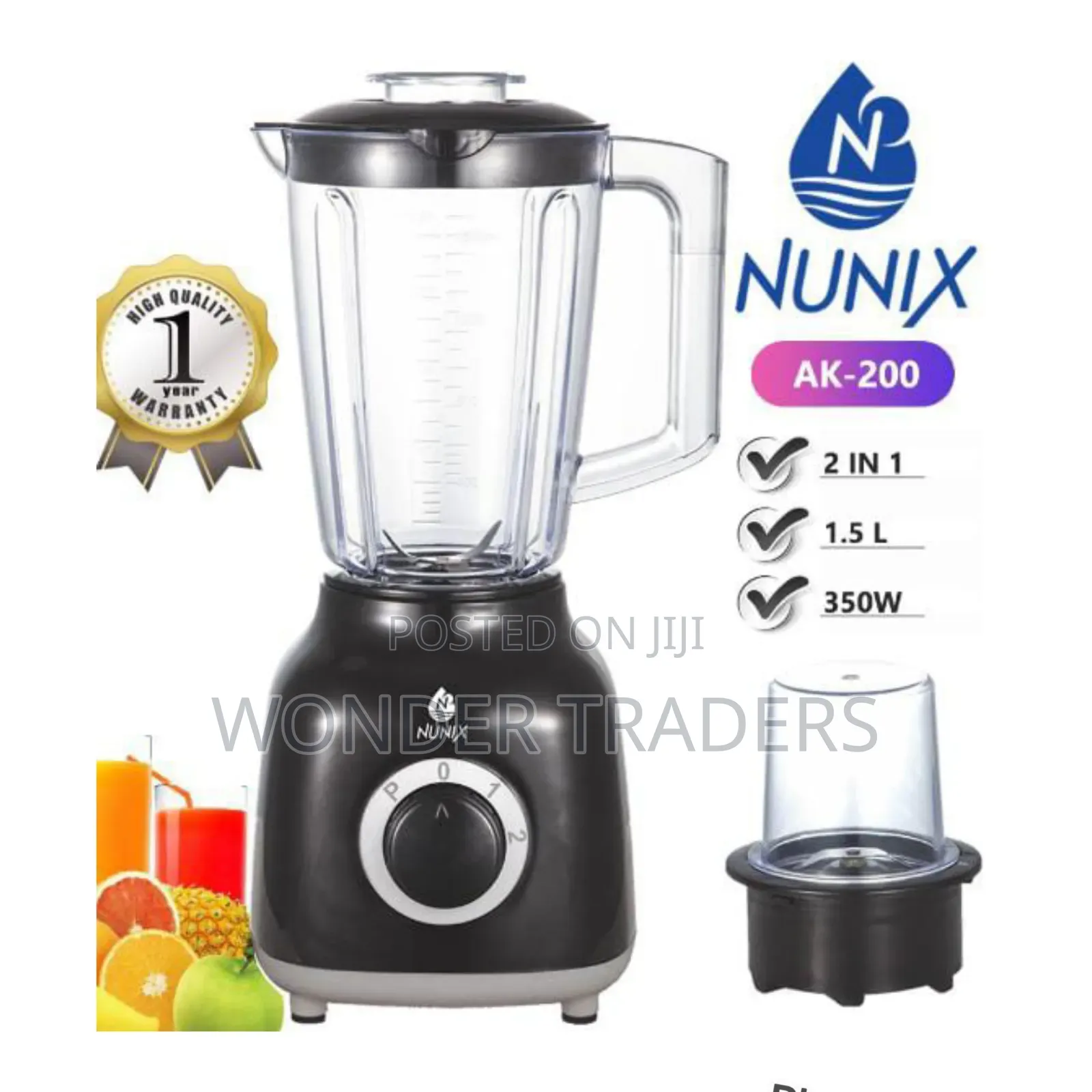 Ak 200 Blender 2 in 1 Nunnix Electric Blender