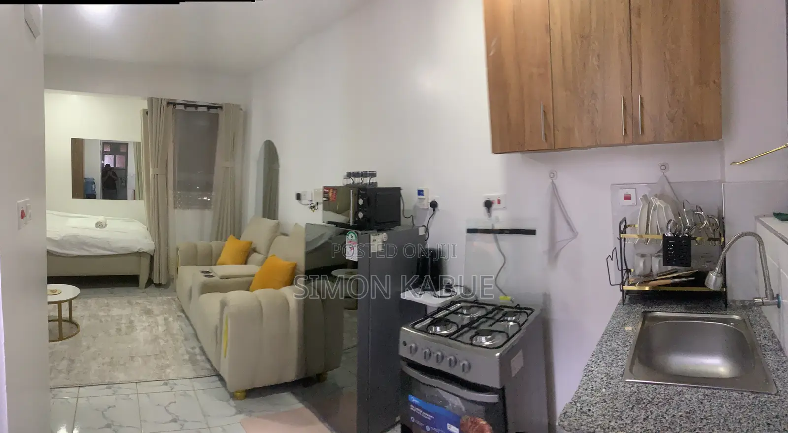 Furnished Studio Apartment in Naivera, Membley Estate for rent