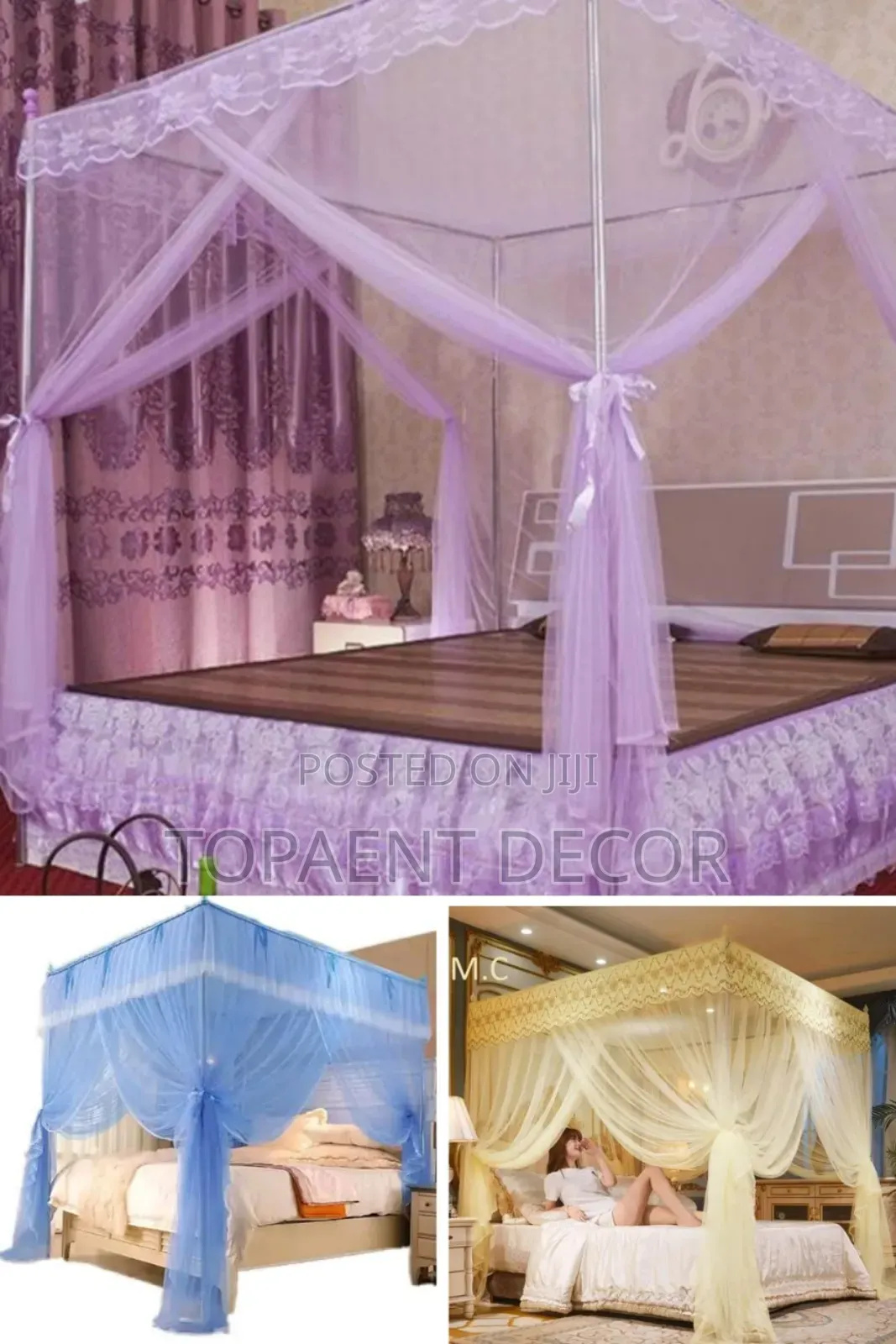 Your Personal Bug -free 4 Stand Colourful Mosquito Nets