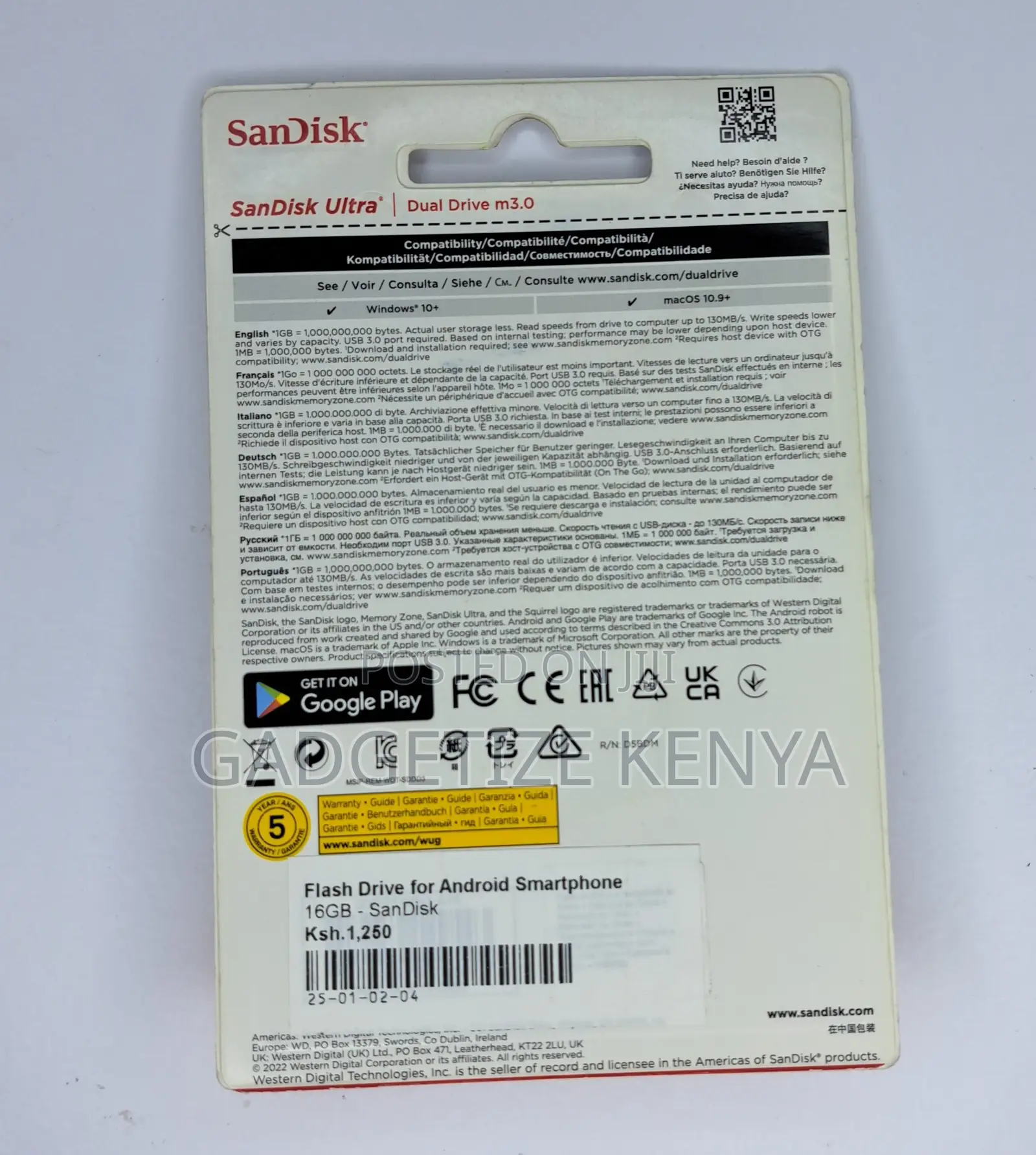 16gb Sandisk Ultra Usb Dual Otg Drive M3.0