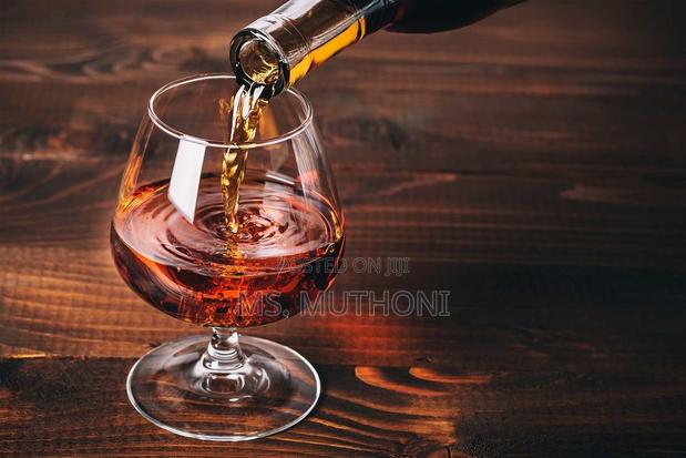 6 PCS Clear and Gold Cognac or Brandy Snifter Glass