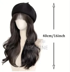 Black Beret With Air Bangs Body Wave