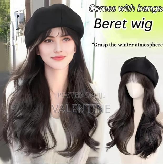 Black Beret With Air Bangs Body Wave - thumbnail 3