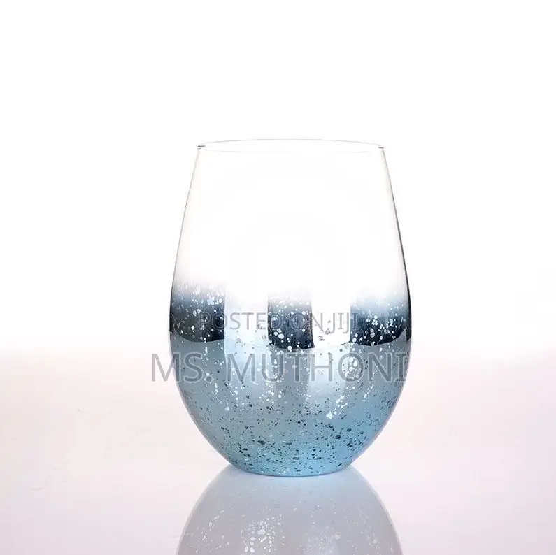 6pcs Stardust Stemless Wine Glasses Set