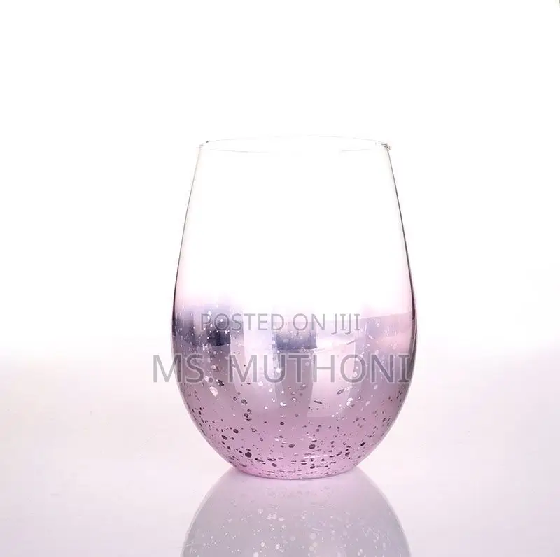 6pcs Stardust Stemless Wine Glasses Set
