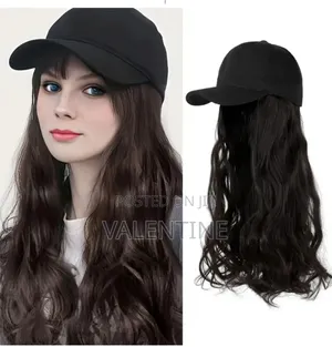 Long Curly Women's Baseball Cap Wig