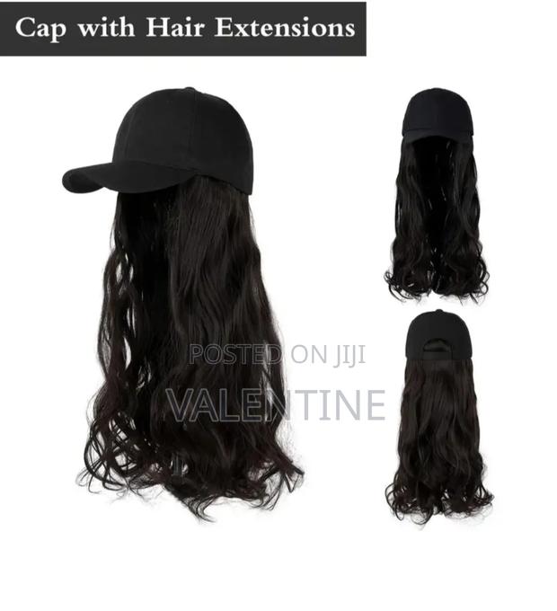 Long Curly Women's Baseball Cap Wig - thumbnail 3