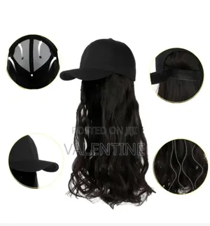 Long Curly Women's Baseball Cap Wig