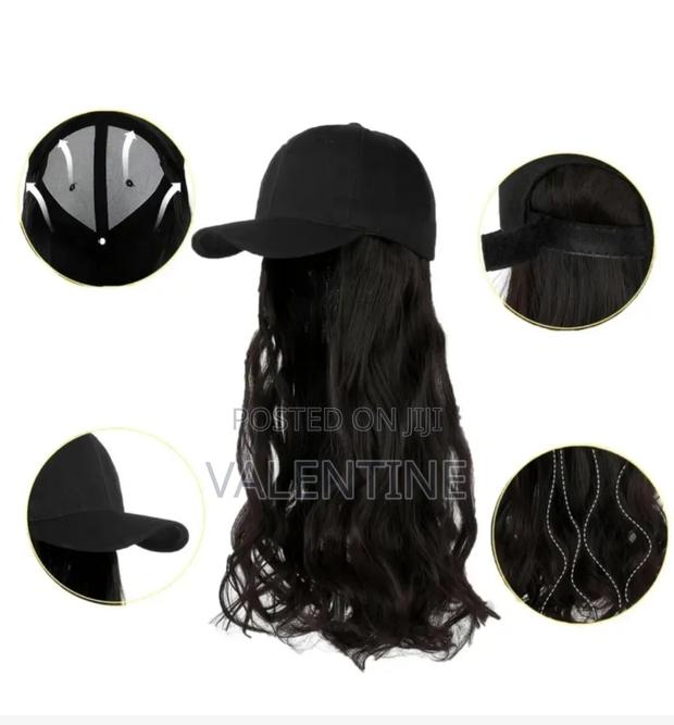 Long Curly Women's Baseball Cap Wig - thumbnail 4