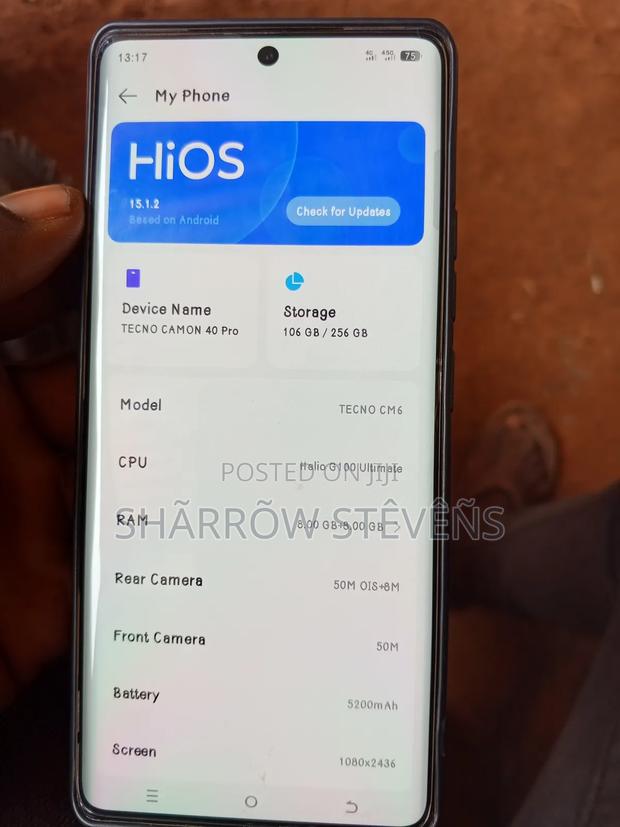 New Tecno Camon 40 Pro 256 GB Gray - thumbnail 5