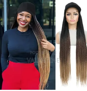 Elegant Long Braided Baseball Cap Wig