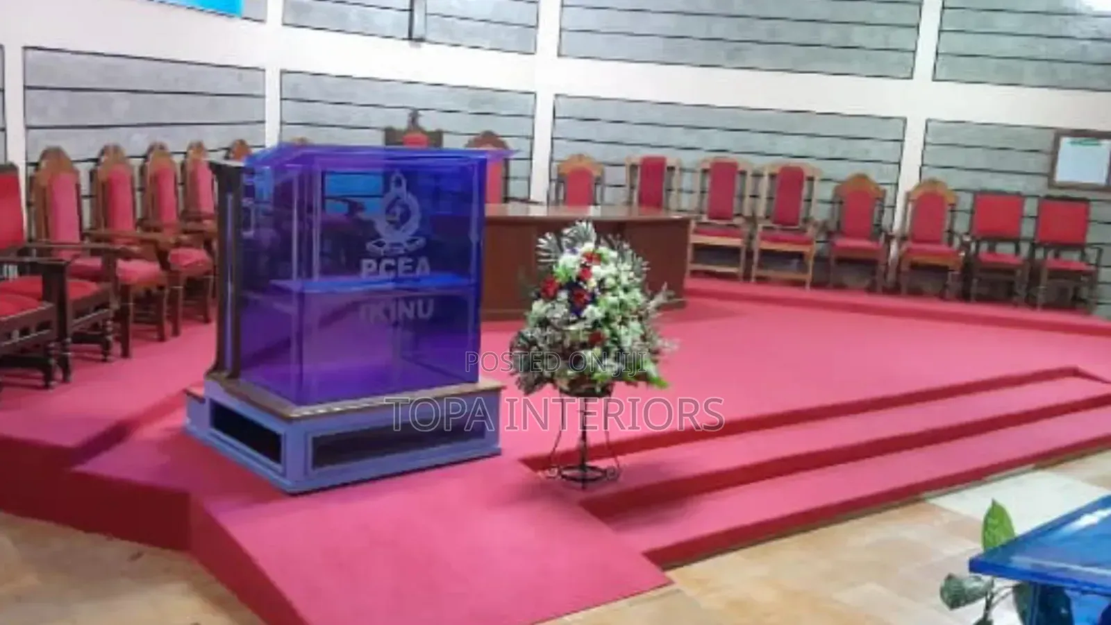 Church Decor Red Altar Carpets Supply and Installation