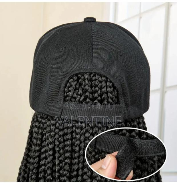 Braided Cap Wig With Box Braids Curly Tips - thumbnail 4