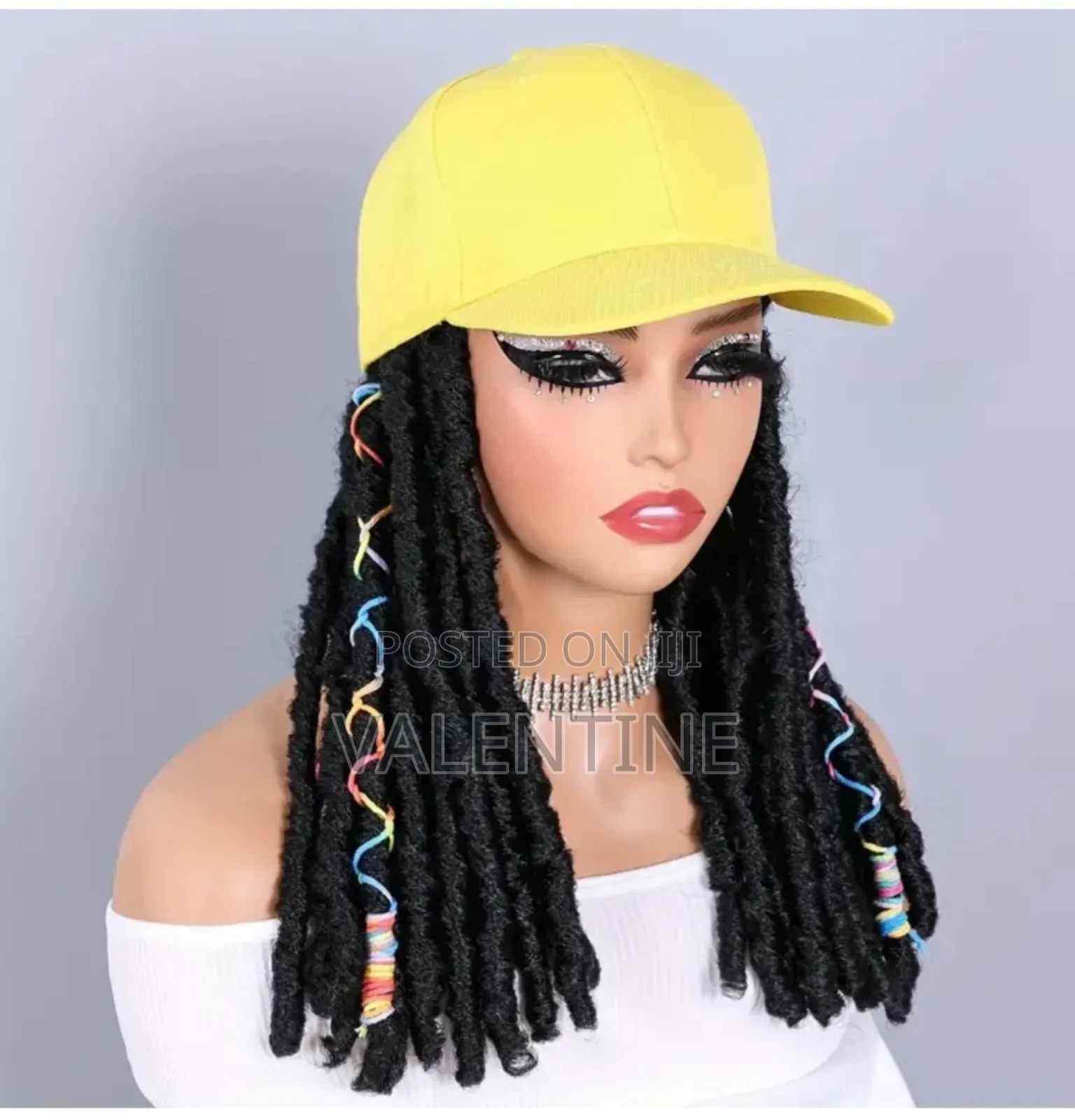 Dreadlock Wigs With Yellow Baseball Cap
