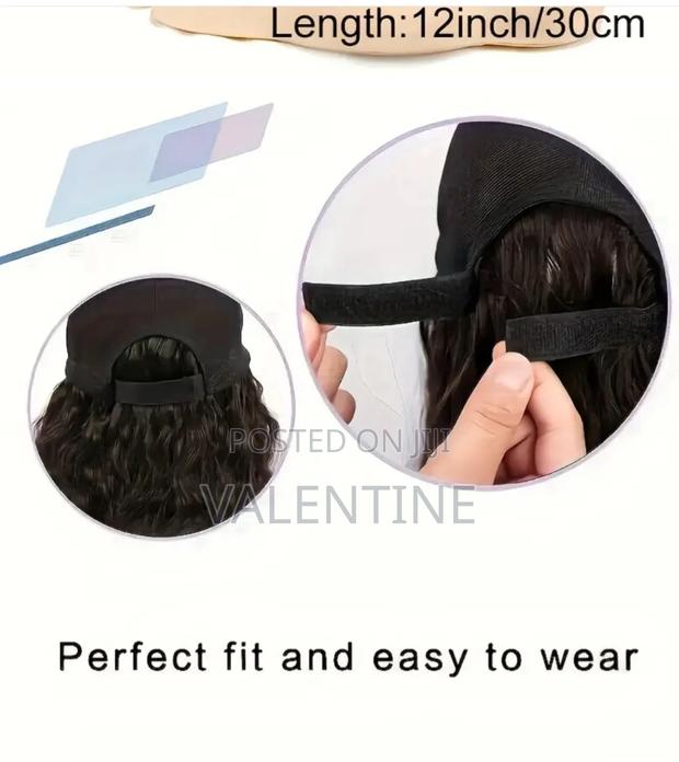 12-Inch Curly Wave Hat Wig for Women - thumbnail 4