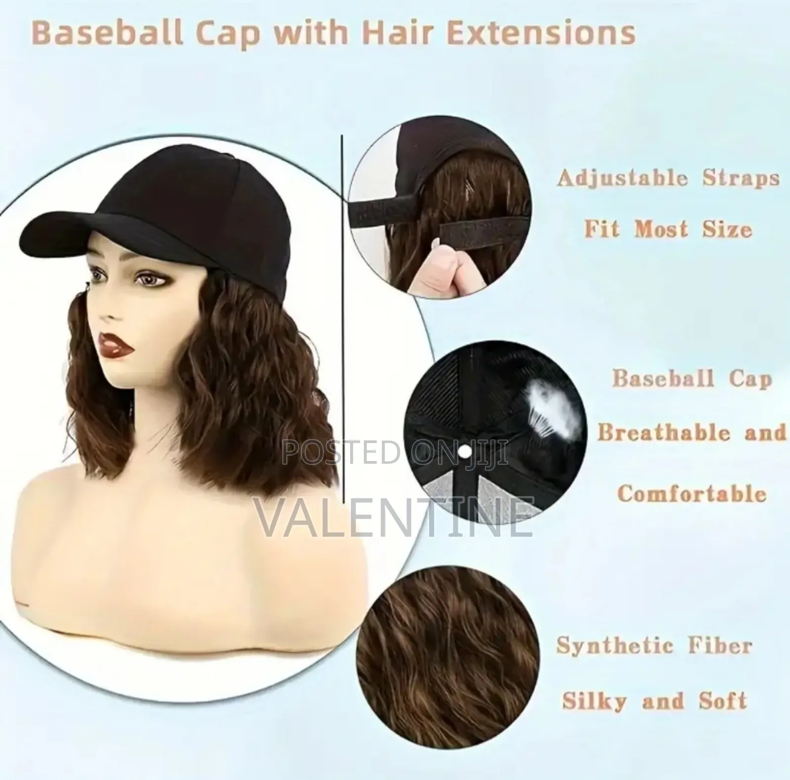 12-Inch Curly Wave Hat Wig for Women