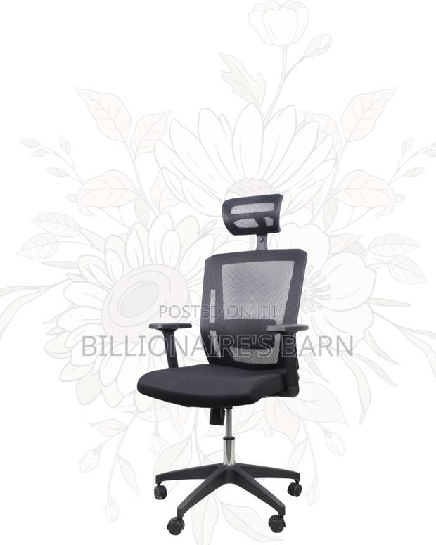 Mesh Work Chair With Lumbar Support | Nylon Base, Solid Support