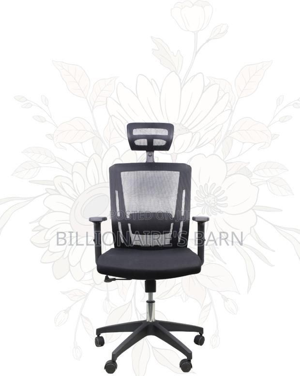 Mesh Work Chair With Lumbar Support | Nylon Base, Solid Support - thumbnail 3