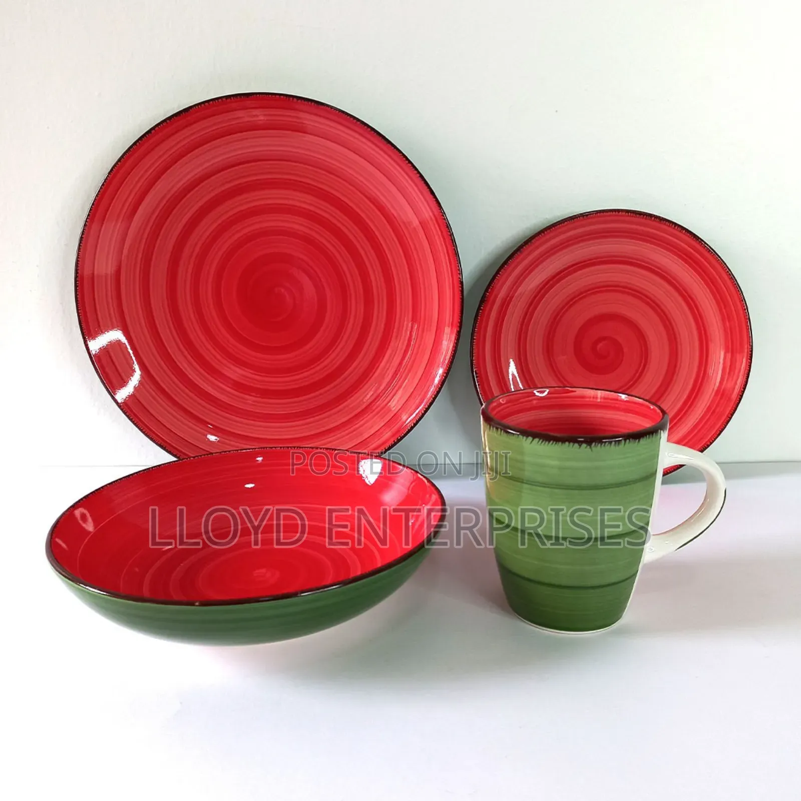 Green Red 16pcs Dinner Set