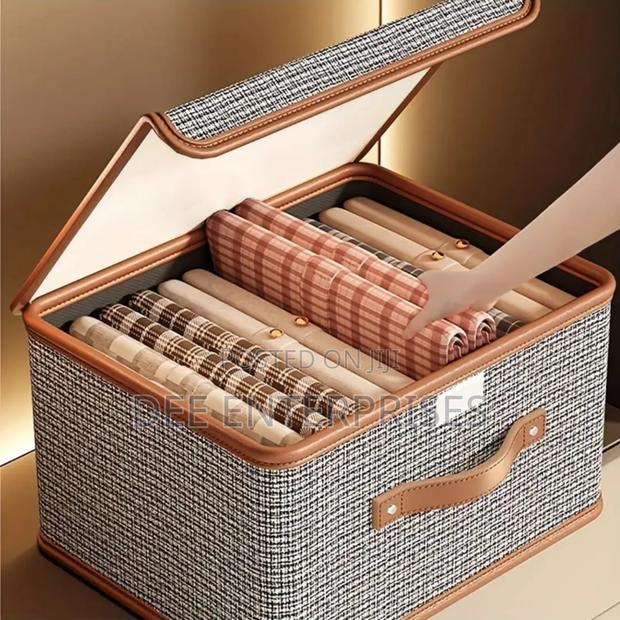 Foldable Fabric Storage Box With Flip Lid - main view