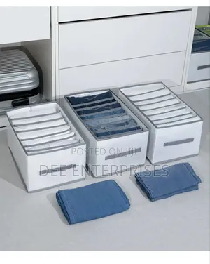 8 Grid Jeans Compartment Storage Box With Drawer Mesh Separation