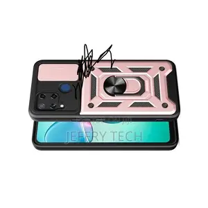 Case for Realme C25 / C15 Rugged Armor Protection Case With Slide Cam