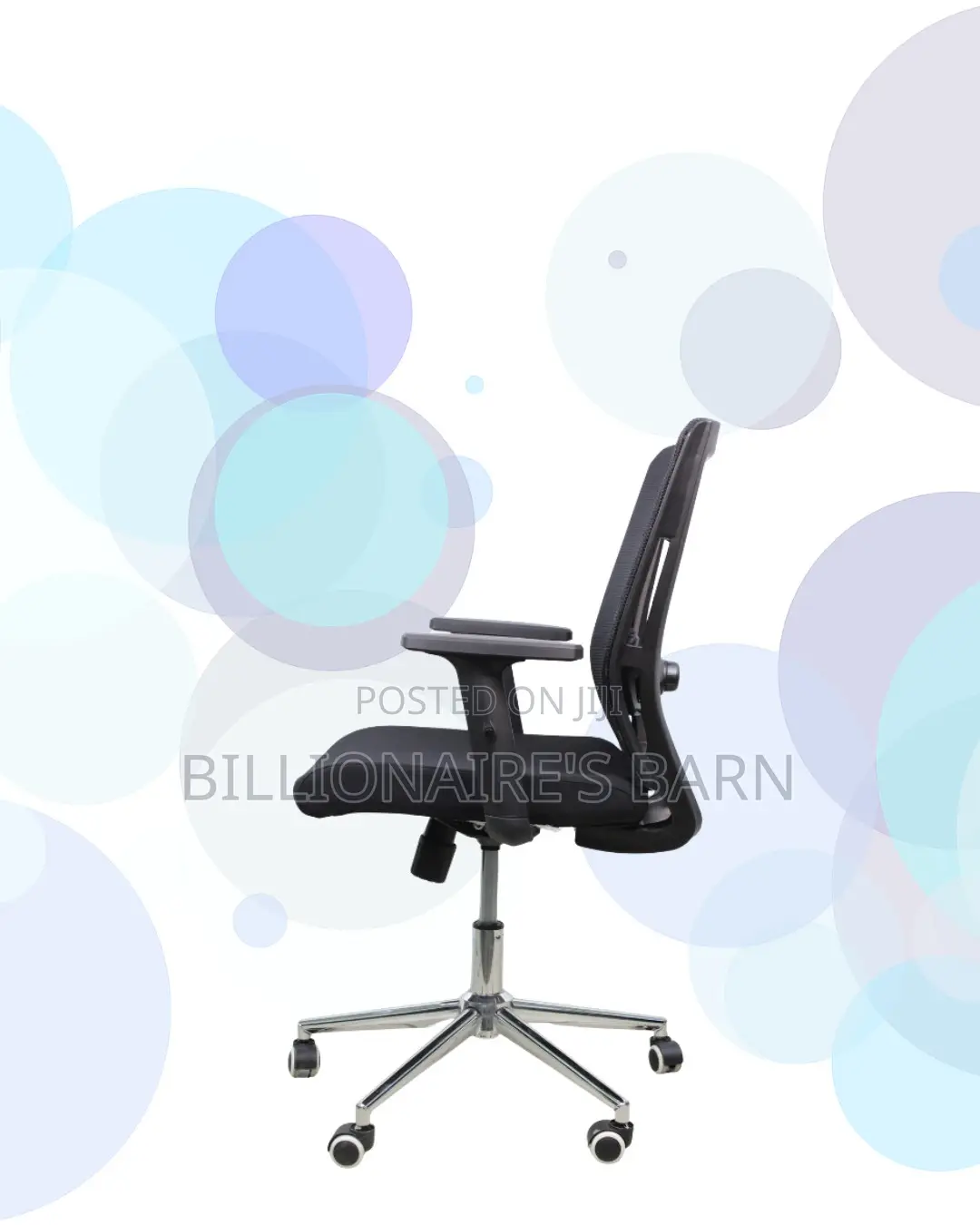 The Barn Origin Mid-Back Chrome Chair | Comfort for All-Day Work