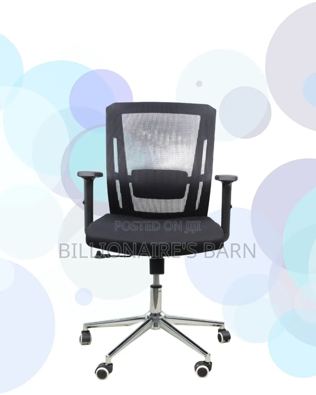 The Barn Origin Mid-Back Chrome Chair | Comfort for All-Day Work