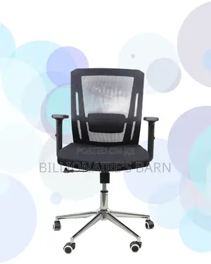The Barn Origin Mid-Back Chrome Chair | Comfort for All-Day Work