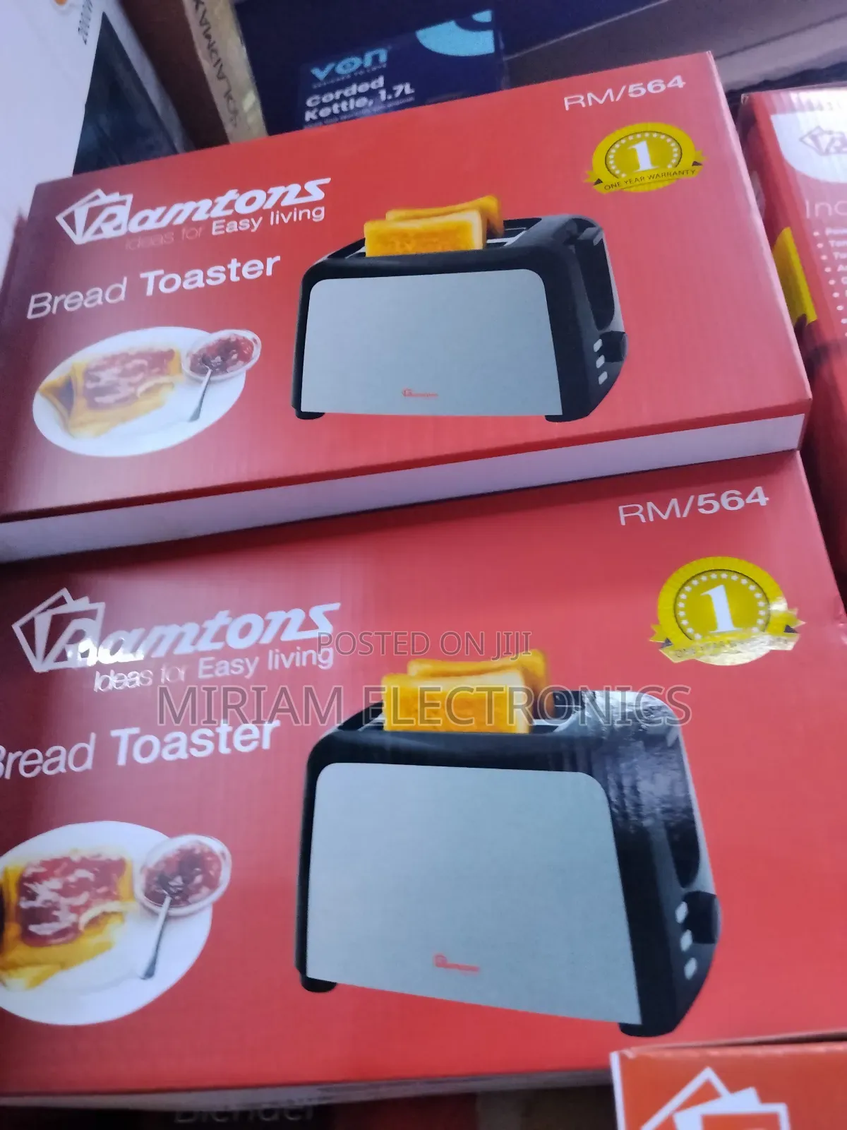 Ramtons 2 Slice Top Up Toaster Stainless Steel