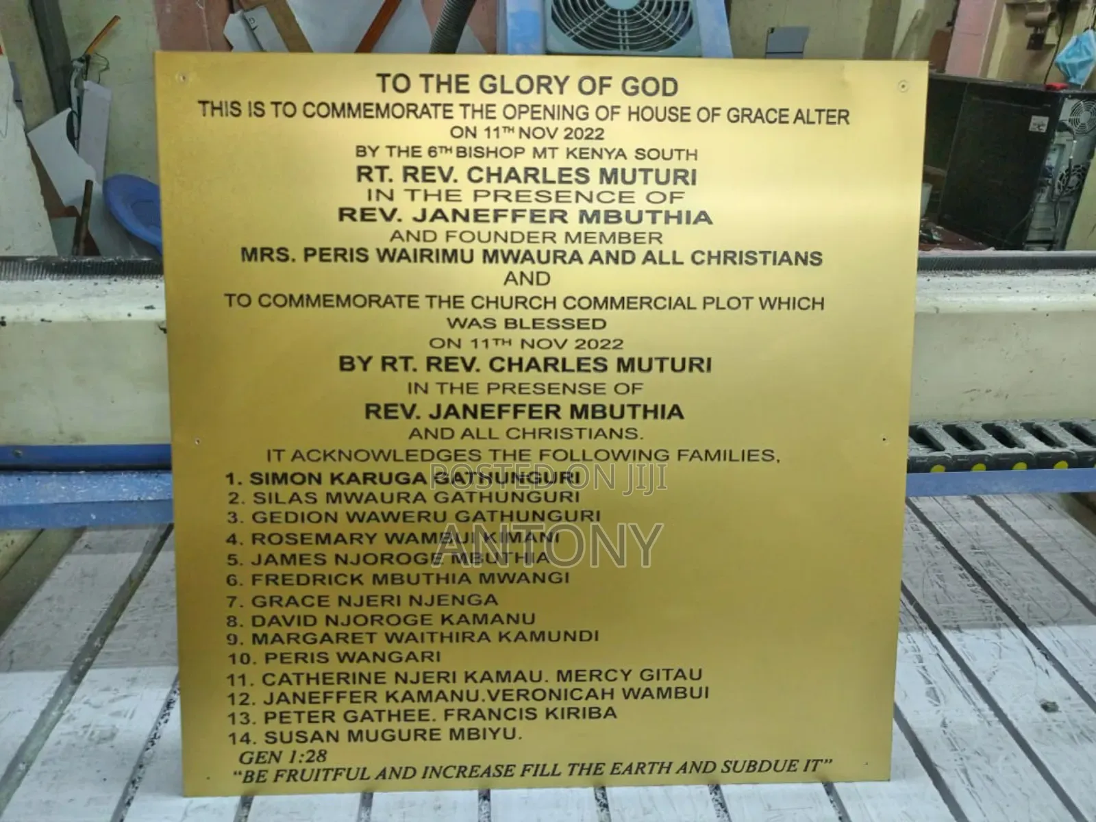 Engraving Signs of All Sort,Ie,Marble,Granite,Perspex,Alluco,Aluminum