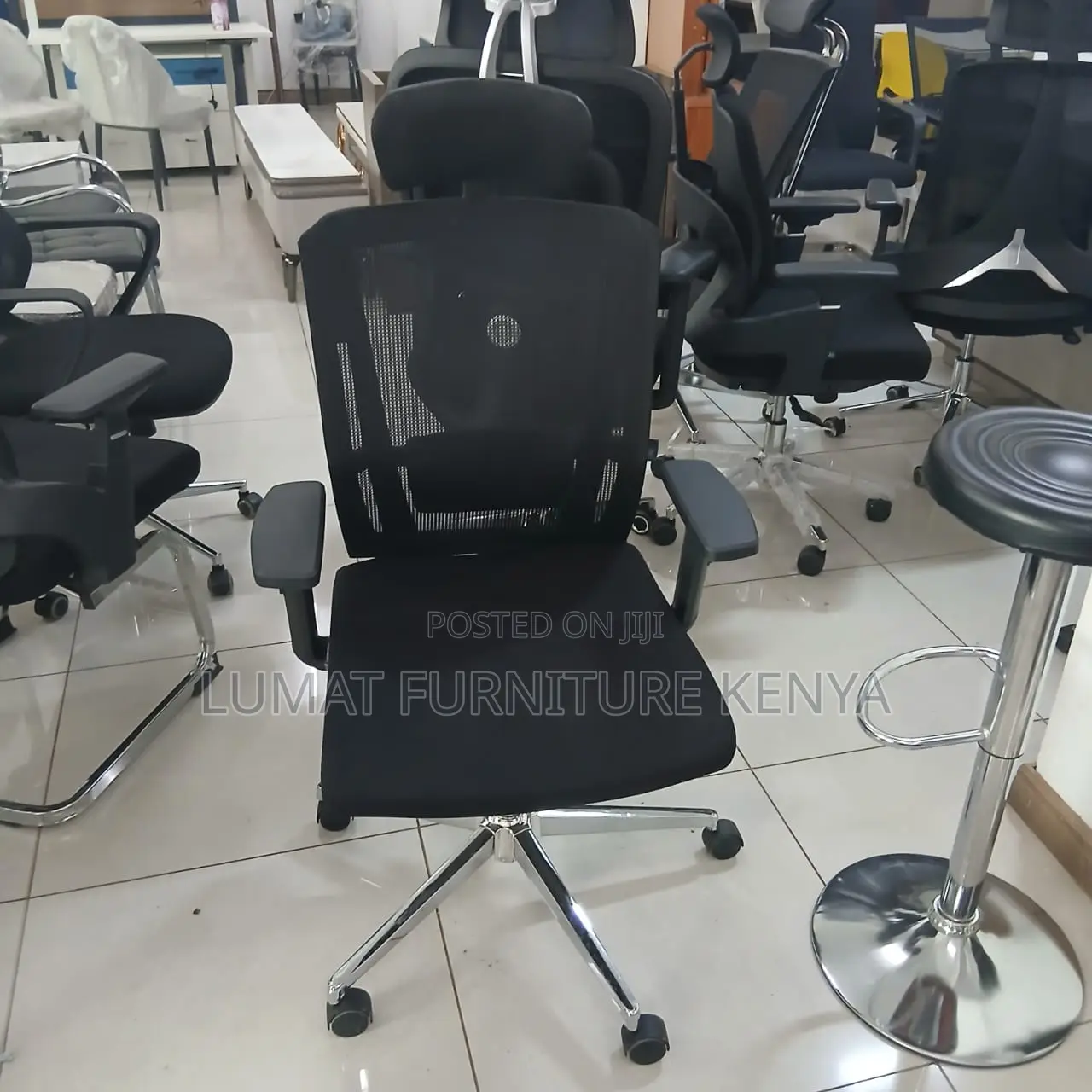 High Back Black Office Seat