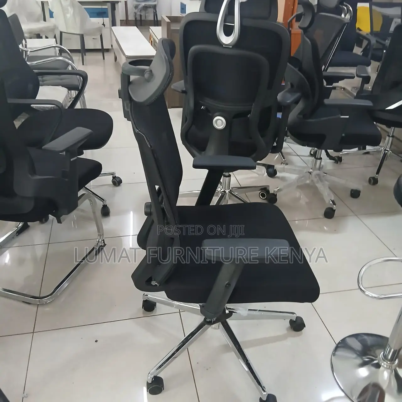 High Back Black Office Seat