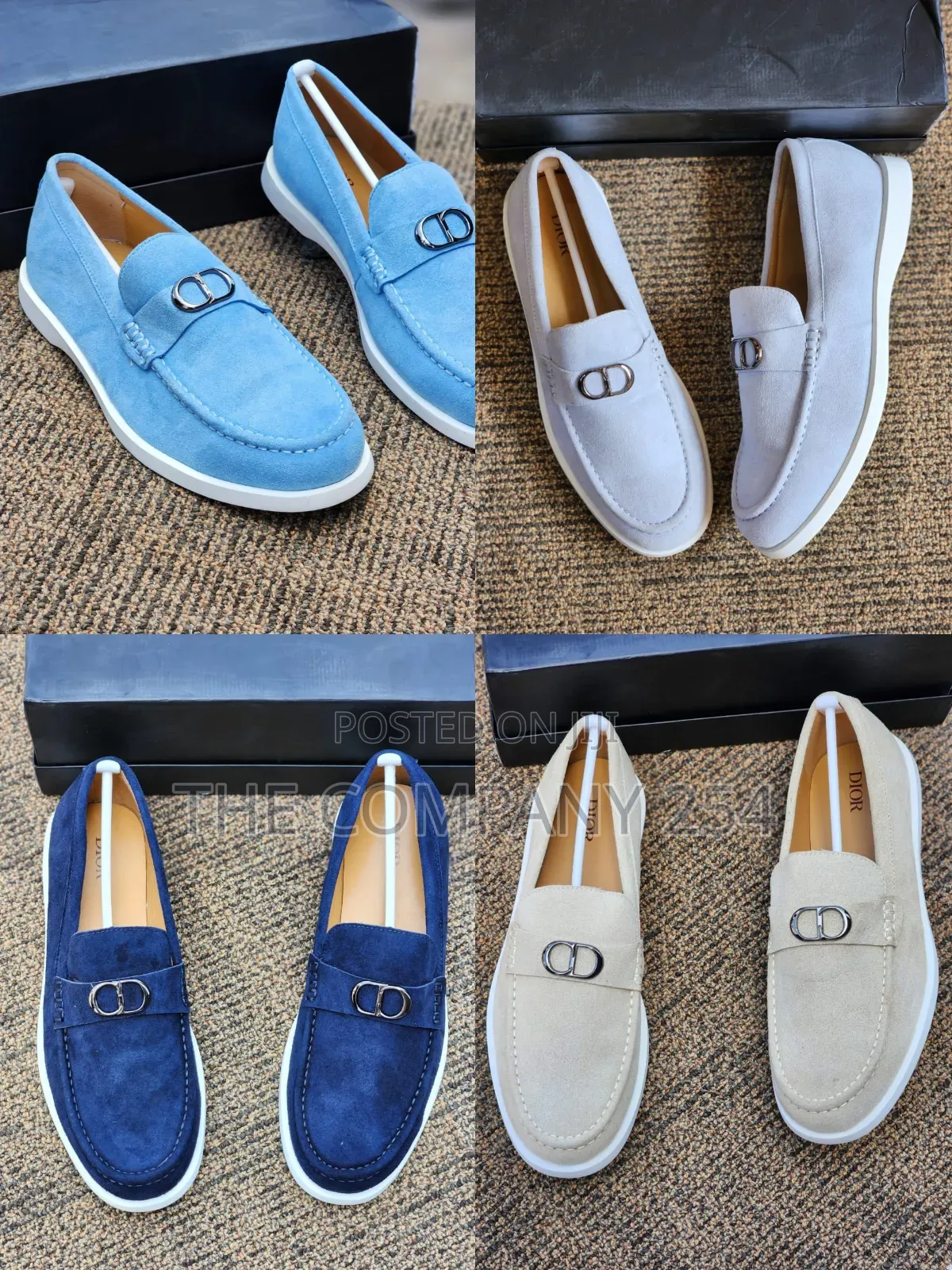 Quality Dior Soft Sued Casual Rubber Sole Loafers