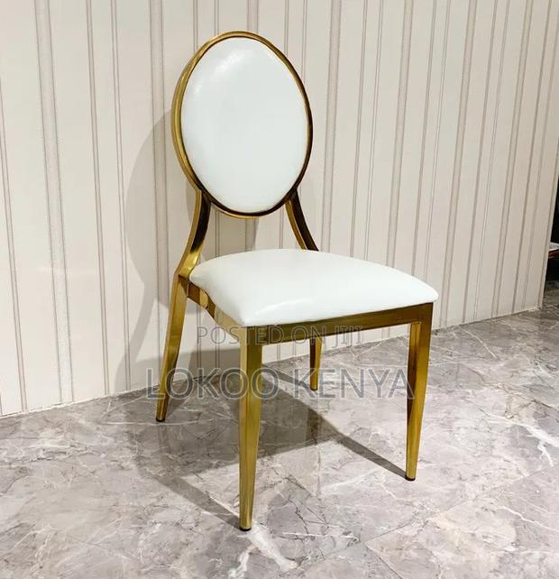Dining Chair; Luxury-Golden Stainless Steel Home Comfort Dining Chair