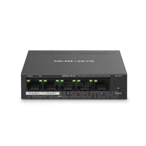 Mercusys Ms105gp 5 Port Gigabit Desktop Switch 4 Port Poe - thumbnail 3