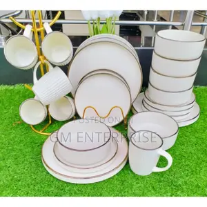 High Quality 24 Pieces Gold Rimmed Trendy Dinner Sets*.