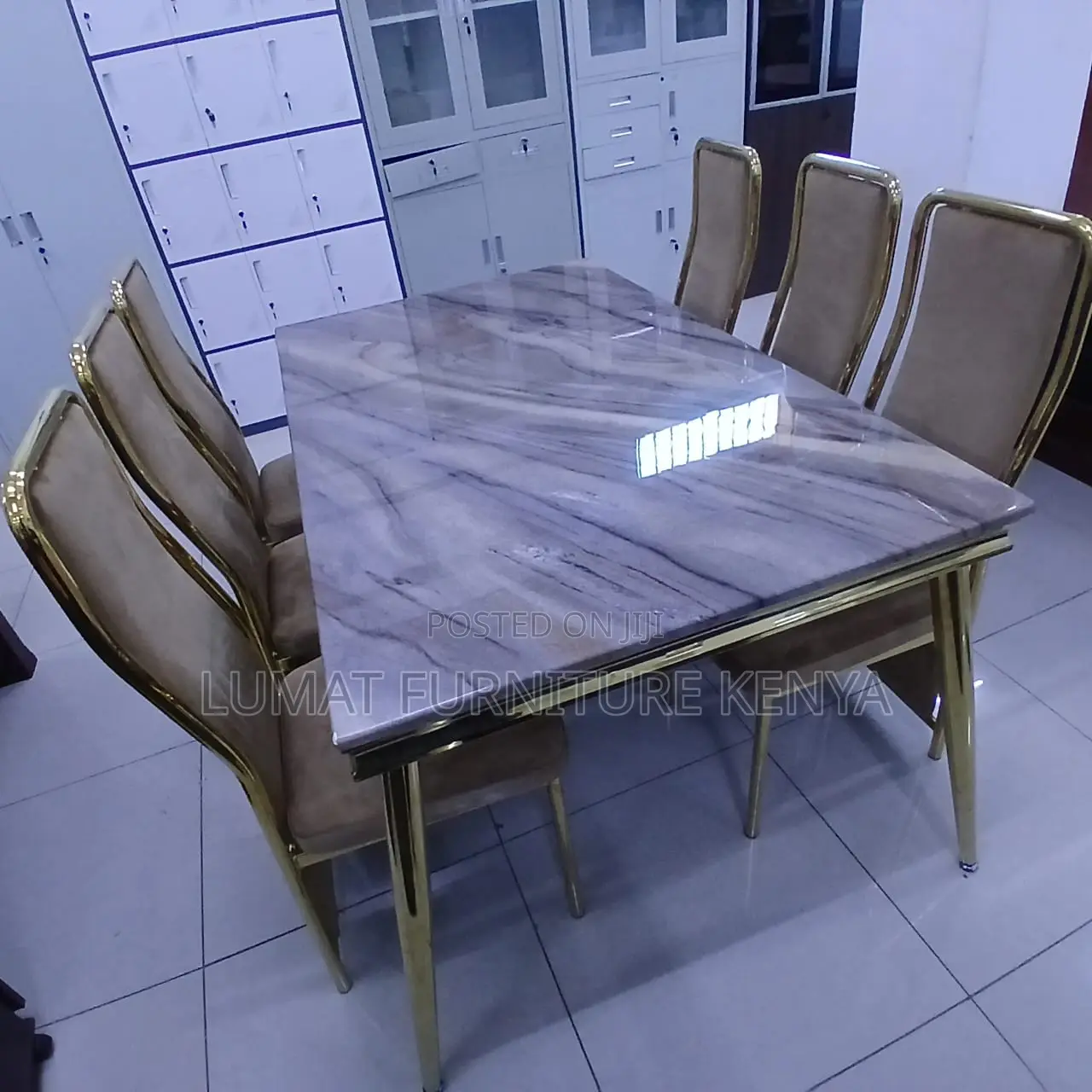 Goldish Dining Table Set