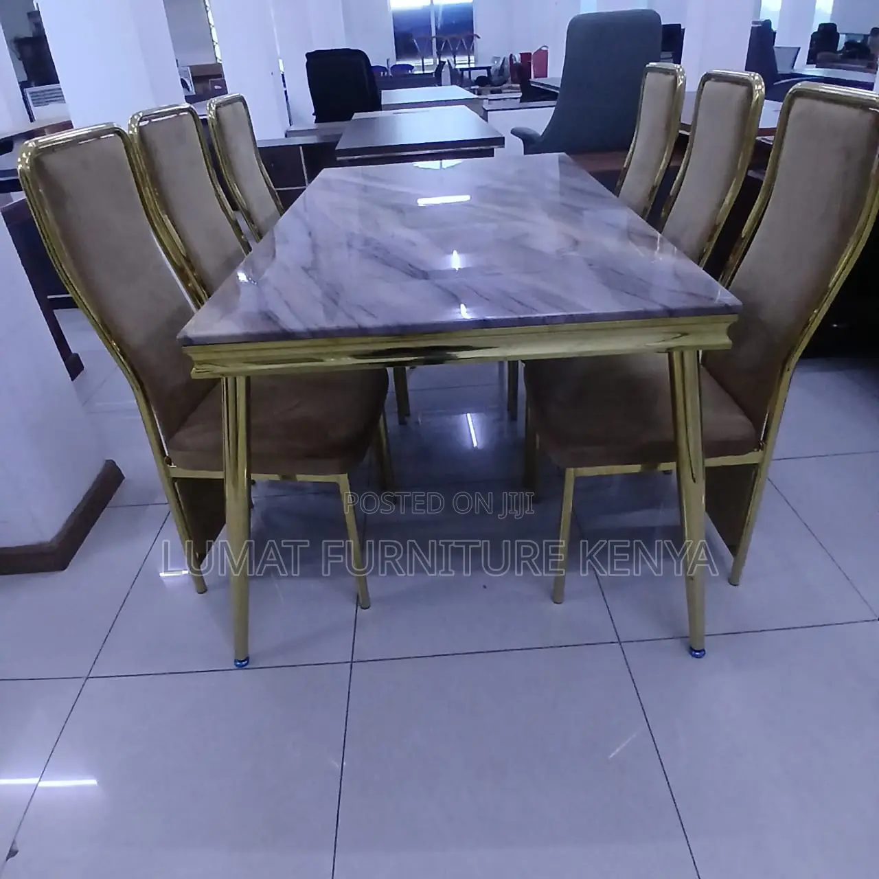 Goldish Dining Table Set