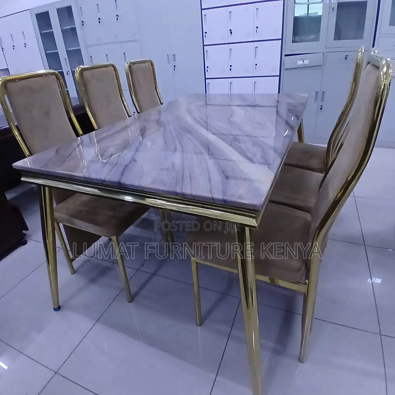 Goldish Dining Table Set