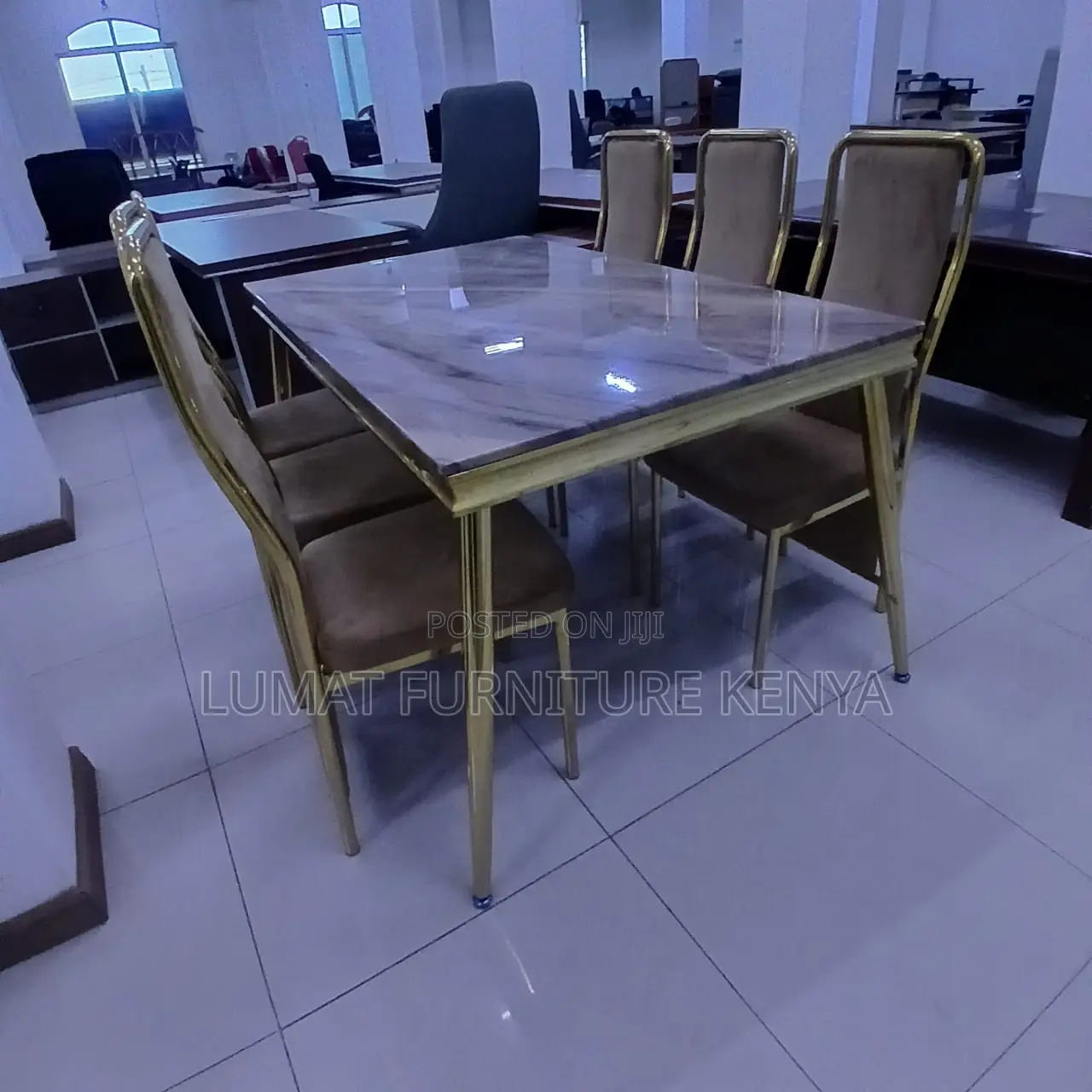 Goldish Dining Table Set