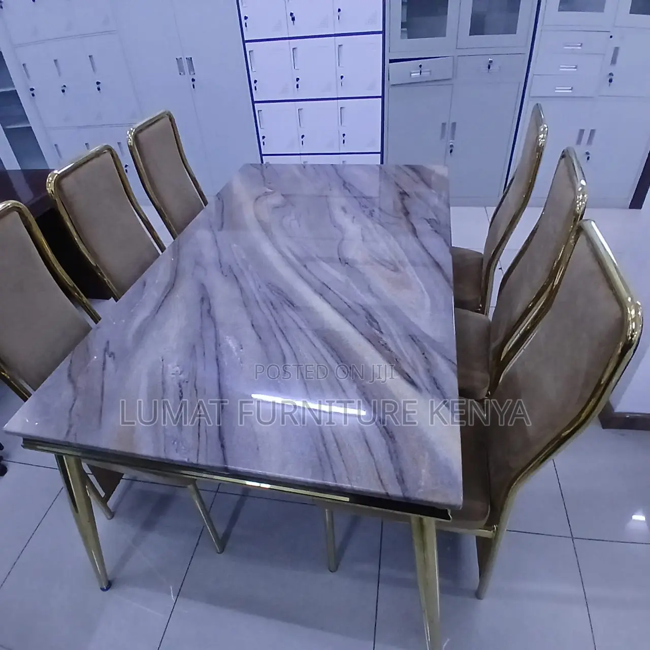 Goldish Dining Table Set