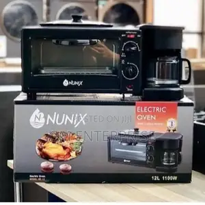 Nunix 3 in 1 Breakfast Maker; Toaster,Oven, Coffee Maker